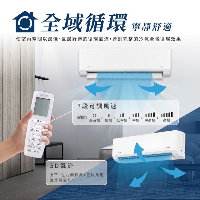 禾聯HI/HO-SL36H變頻冷暖分離式冷氣(含標準安裝)(限高雄市區)