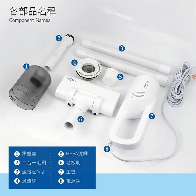 Kolin 歌林 KTC-UD3092 手持/直立兩用旋風吸塵器