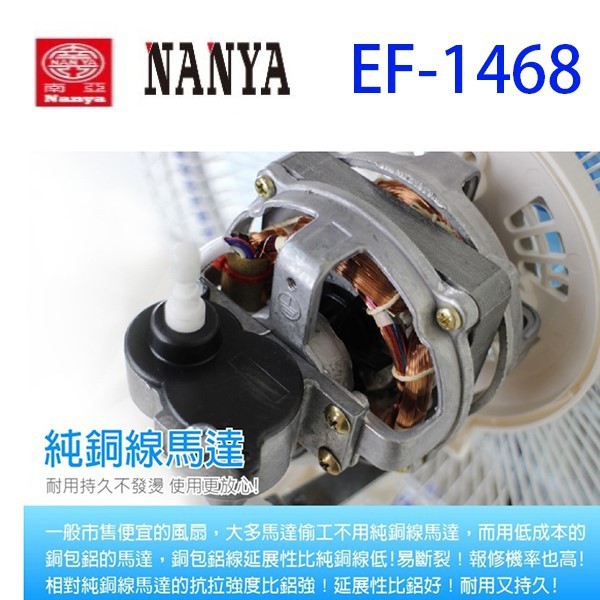 南亞 EF-1468 雙拉式14吋壁掛扇