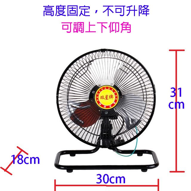 雙星 TS-1002 10吋桌扇