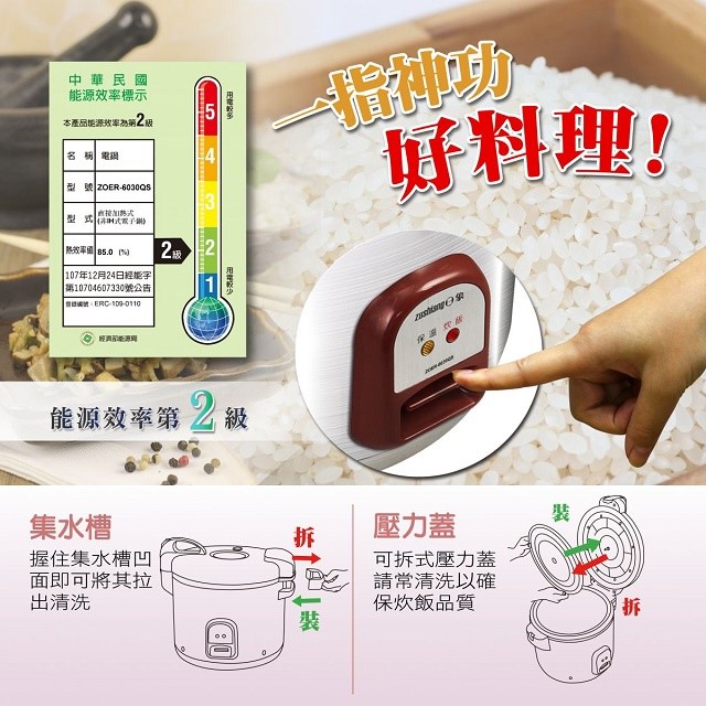 日象 ZOER-6030QS 營業用 5.4L 電子鍋