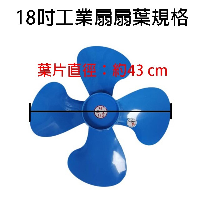 工業扇18吋 扇葉/葉片(顏色隨機出貨)