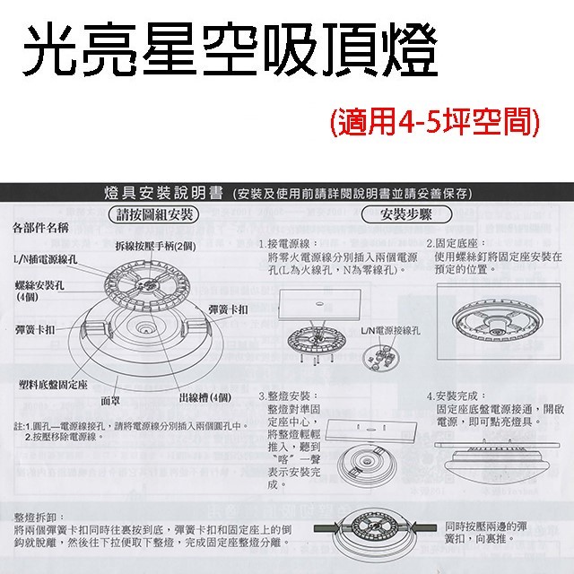 寶島之光 45W  LED光亮星空吸頂燈