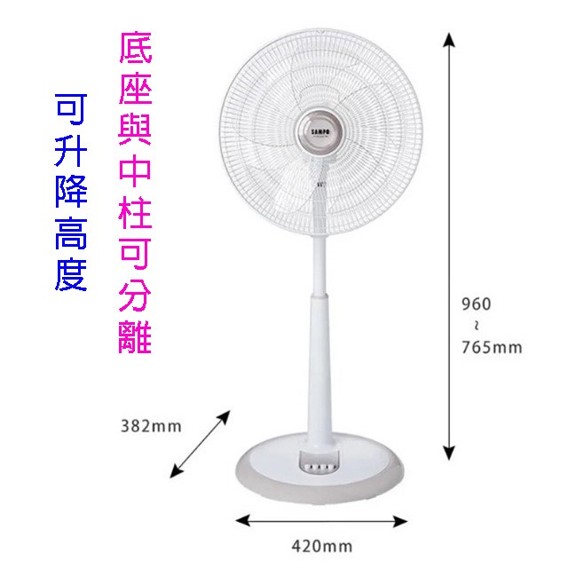 聲寶 SK-FP14Q 機械式14吋桌立扇