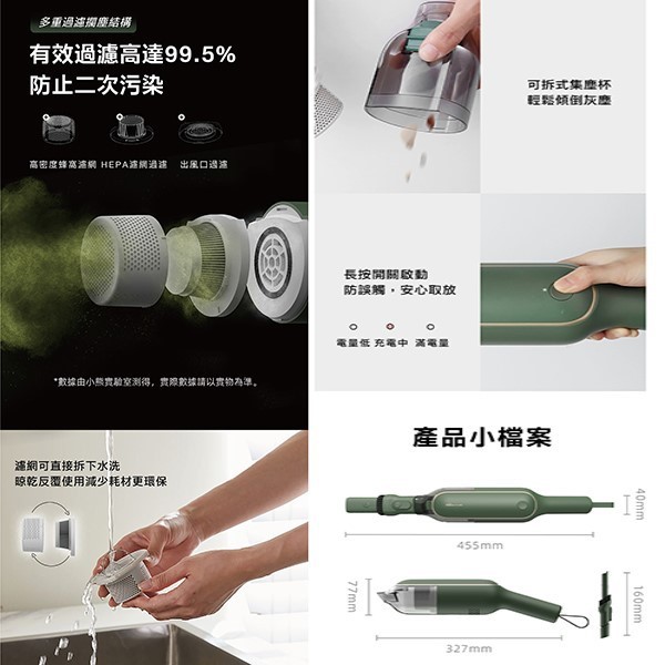 BEAR 小熊XCQ-B01R1真空無線吸塵器~~出清品