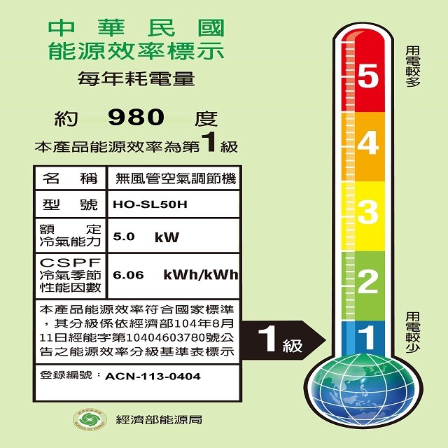 禾聯HI/HO-SL50H變頻冷暖分離式冷氣(含標準安裝)(限高雄市區)