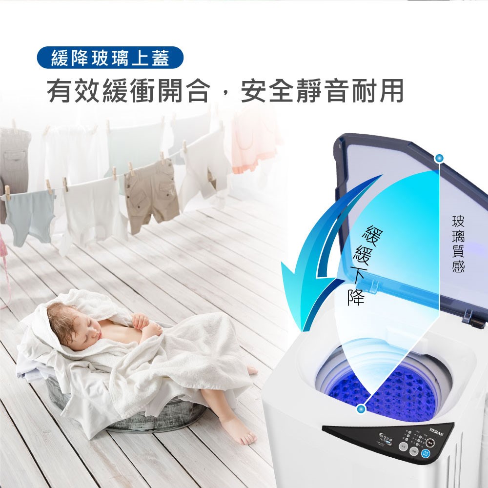 HERAN禾聯 HWM-0452 輕巧型3.5KG定頻全自動洗衣機(含基本安裝)