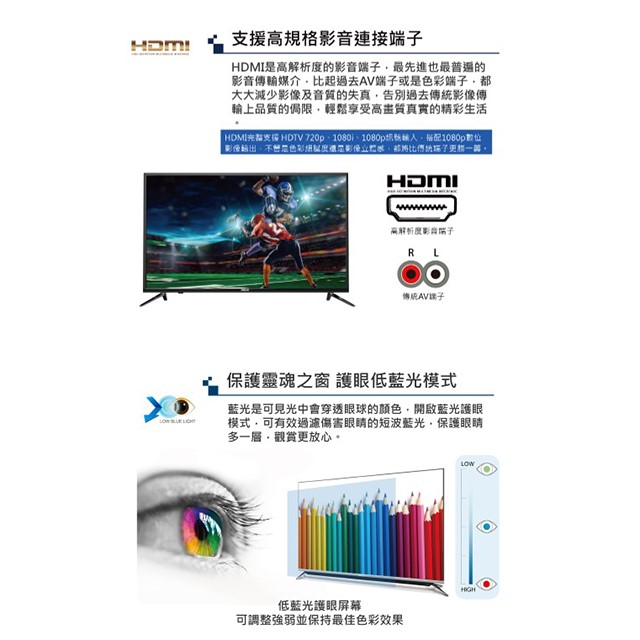 HERAN 禾聯 HD-43DF7LA   43吋液晶電視 (含運無安裝)
