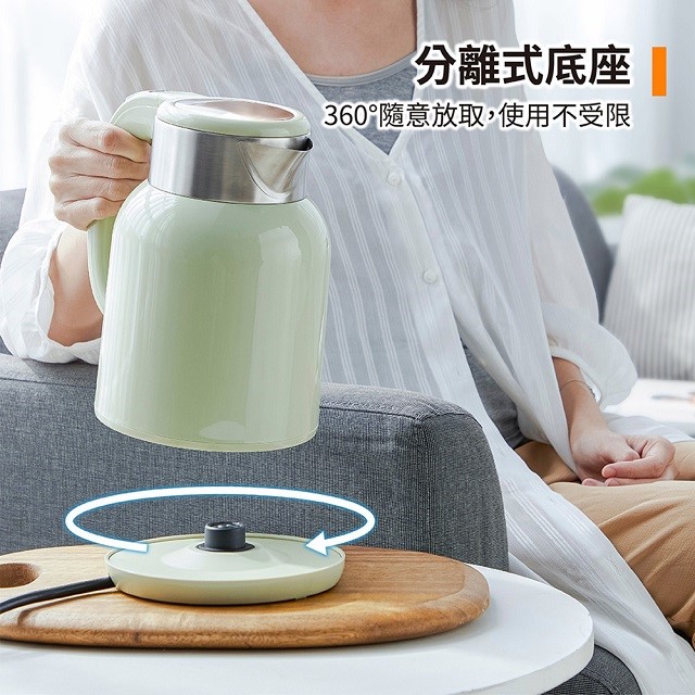 Kolin 歌林 PK-LN216  不鏽鋼雙層防燙快煮壺(1.7L)