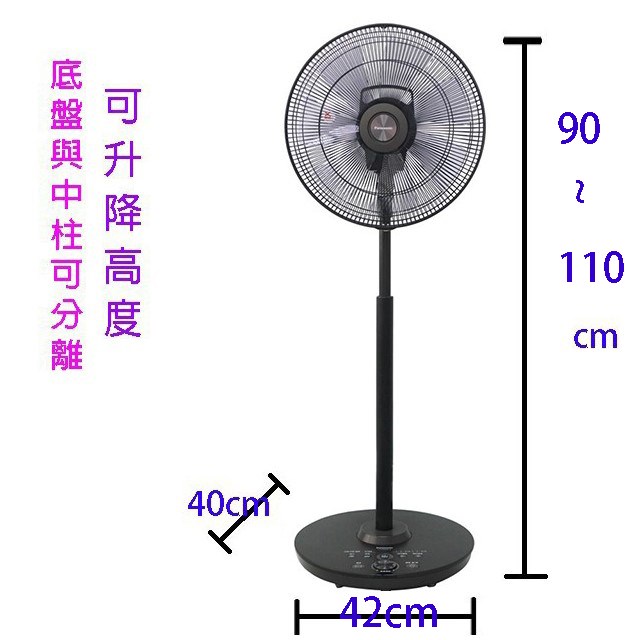 Panasonic 國際 F-H14GND-K  14吋DC直流馬達電風扇