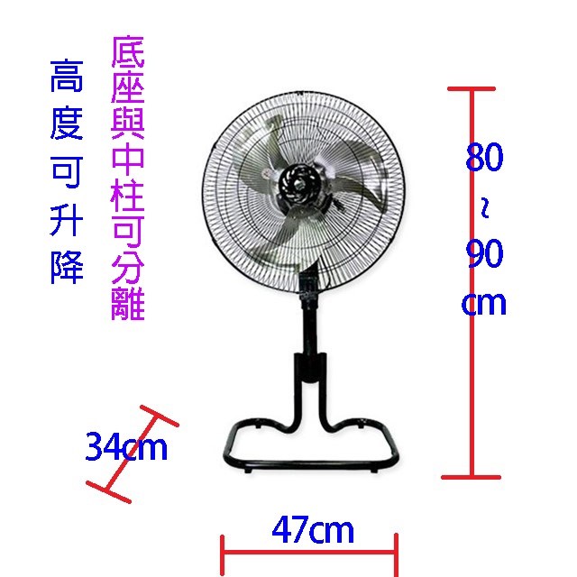 雙燕 F-1865 18吋工業扇