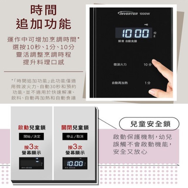 國際 NN-ST65QB  變頻微電腦32L微波爐(有轉盤)